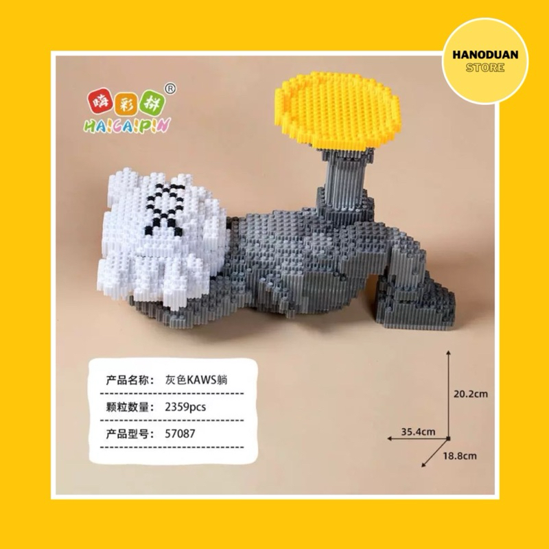 Kaws Size Lớn Đồ Chơi Lắp Ráp Mô Hình Nhân Vật Kaws Tặng Kèm Búa Lắp Ghép - Hanoduan Store