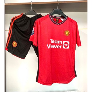  Quần Áo Đá Bóng  Đồ Đá Banh Nam Nữ CLB Mu Màu Đỏ Thun Thái   Mè Thái - in Tên Số Theo Yêu Cầu 