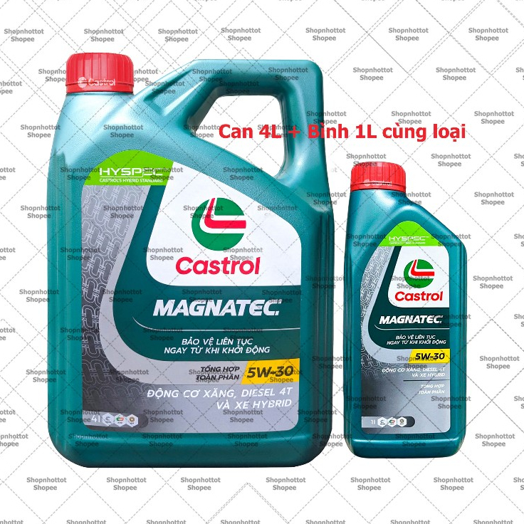 Dầu nhớt tổng hợp toàn phần ô-tô Castrol Magnatec 5w30 5.000ml ( 5L )- Shopnhottot