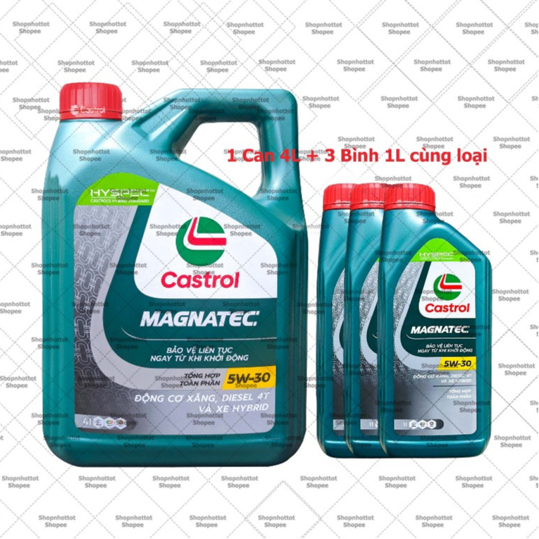 Dầu nhớt tổng hợp toàn phần ô-tô Castrol Magnatec 5w30 7.000ml ( 7L )- Shopnhottot