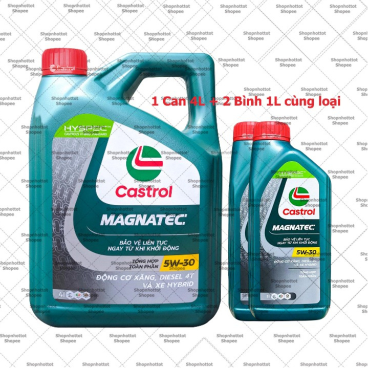 Dầu nhớt tổng hợp toàn phần ô-tô Castrol Magnatec 5w30 6.000ml ( 6L )- Shopnhottot