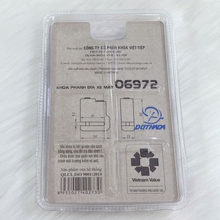 [Hỏa tốc HCM] Khóa đĩa xe máy Việt Tiệp 06972