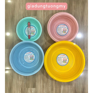 Bộ Thau Rổ Kiểu Tròn VĨ HƯNG Size 20, 24, 26, 30Cm