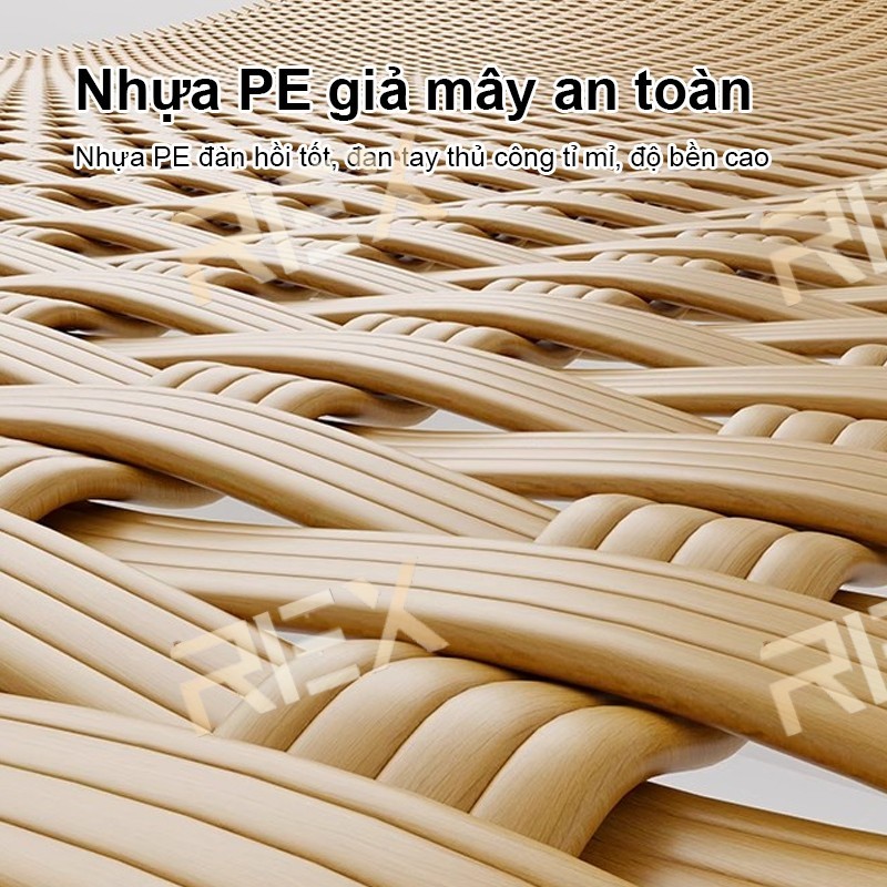 REX ghế lười thư giãn lười mây ghế bập bênh thư giãn Có Gác Chân Nghề mây tre đan khả năng chịu tải 250kg | BigBuy360 - bigbuy360.vn