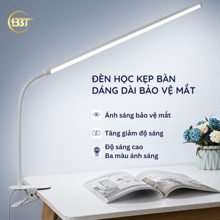 Đèn kẹp bàn học làm việc dáng dài cường độ ánh sáng cao - Tăng giảm 3 màu ánh sáng - Bảo vệ thị lực