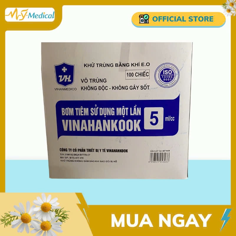 Bơm tiêm 1ml, 3ml, 5ml, 10ml, 20ml Vinahankook