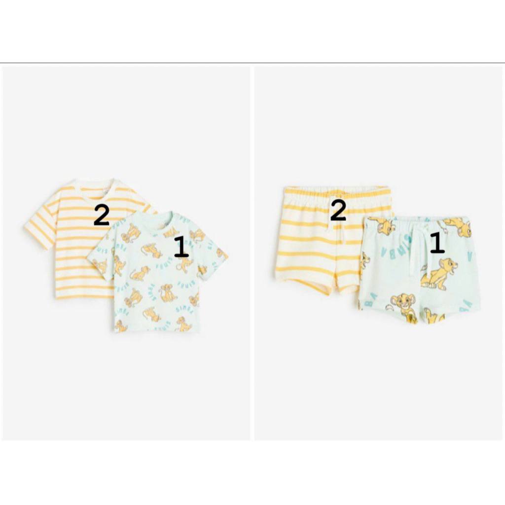 Set bộ quần áo cộc bé trai HM Auth