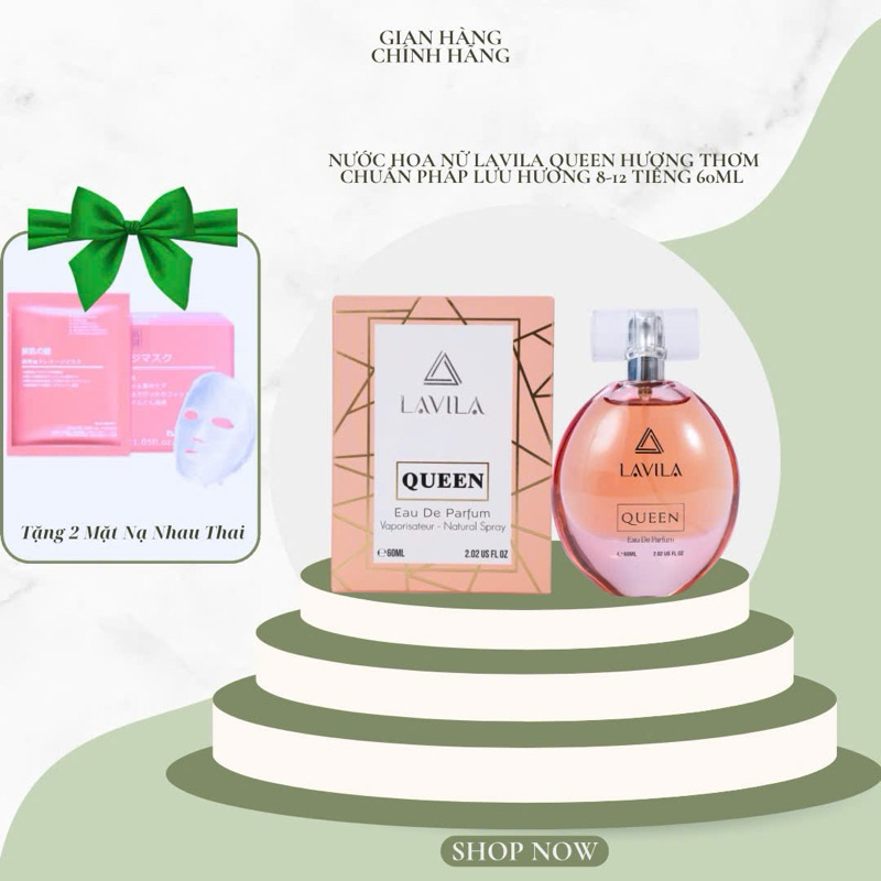 Nước Hoa Nữ Lavila Queen Hương Thơm Chuẩn Pháp Lưu Hương 8-12 Tiếng 60ML