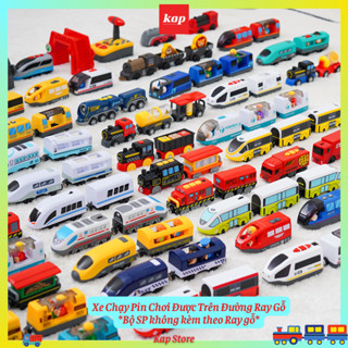 Xe Điện, Tàu điện chạy pin (KHÔNG KÈM ĐƯỜNG RAY)- xe chơi được trên đường Ray gỗ