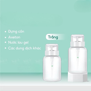 Lọ đựng cồn acetone 250ml đầu xịt - Bình nhún đựng nước lau gel chuyên dụng làm móng