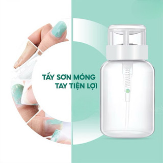 Lọ đựng cồn acetone 250ml đầu xịt - Bình nhún đựng nước lau gel chuyên dụng làm móng