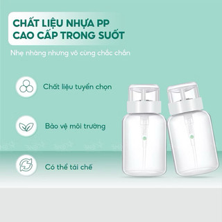 Lọ đựng cồn acetone 250ml đầu xịt - Bình nhún đựng nước lau gel chuyên dụng làm móng