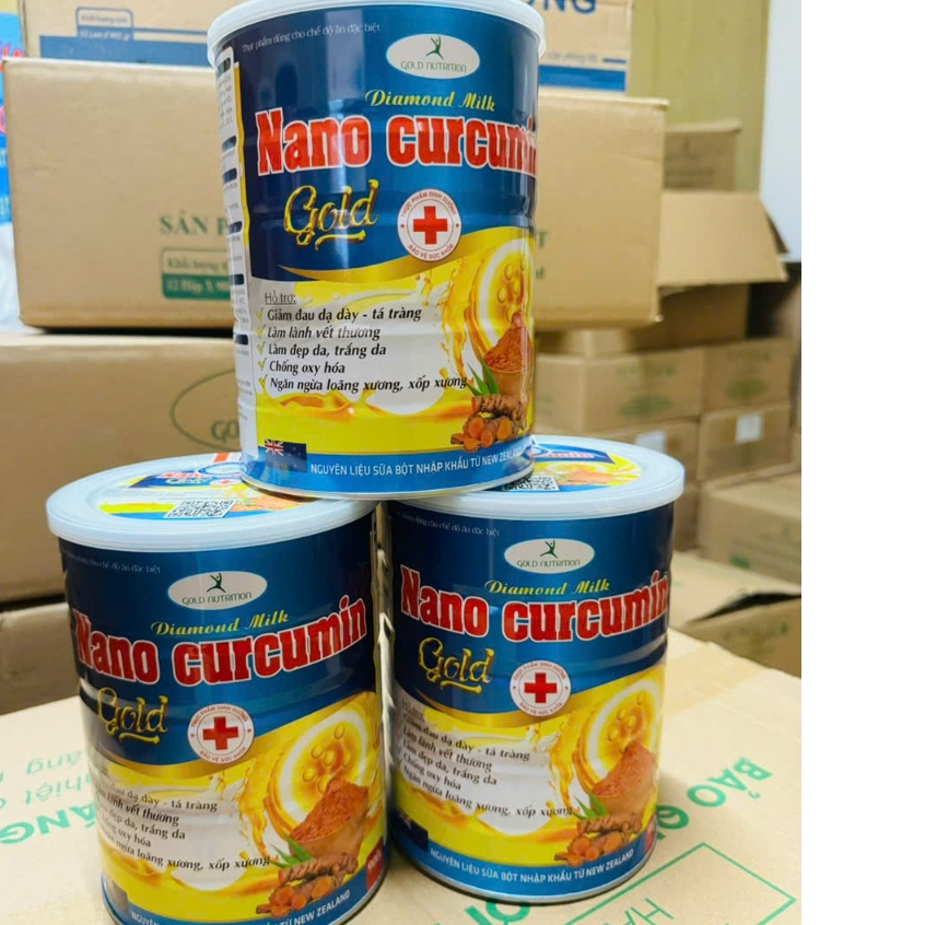 [combo3h 900g tặng 3h 150g] Sữa nghệ nano curcumin gold