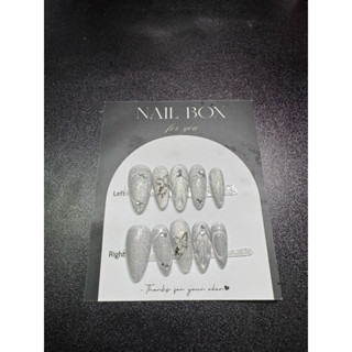 Nail box mắt mèo xám bạc phối chamr bứm và vỏ xò from vừa_thaoduoctrichay