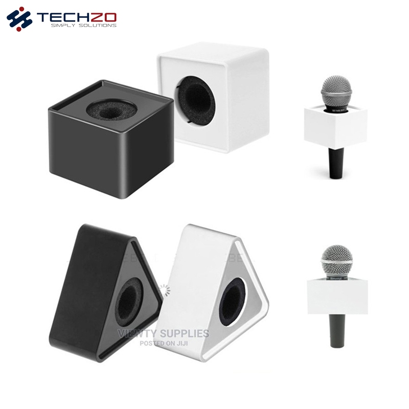 Gá Mic Gắn Logo Phỏng Vấn - Mic Flags