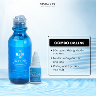 Combo nước ngâm lens và nhỏ mắt VIVIMOON LENS rửa kính áp tròng