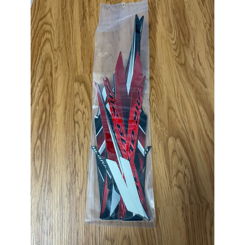 Trọn bộ tem dán 3 lớp xe AB Air blade (xe thái lan 2009-2010) màu đen đỏ - tem zin theo xe chính hãn