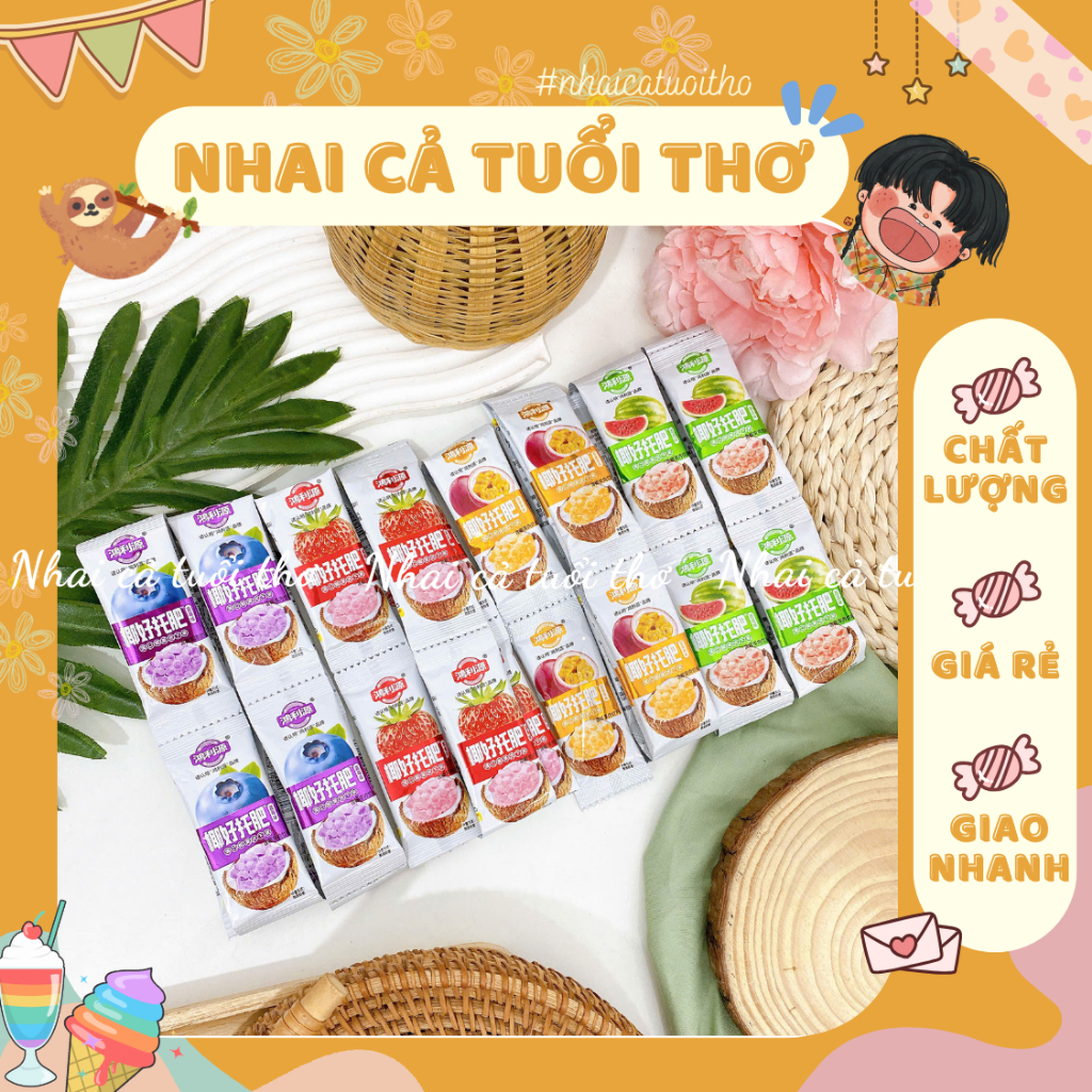 [COMBO 10 GÓI] Thạch Dừa Trái Cây ZaiZai Nội Địa, Thạch Dừa Uống Zai Zai Đủ Vị