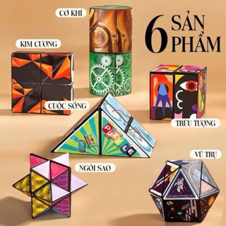  Combo 6 khối Rubik biến thể thế hệ 1 cho bé thoả sức sáng tạo sét 6 rubik đồ chơi thông minh 