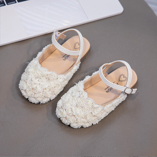 Giày Búp Bê Bé Gái (Tiểu Thư) Hoa Hồng Hở Gót Cao Cấp - Phong Cách Thời Trang Mới 2025