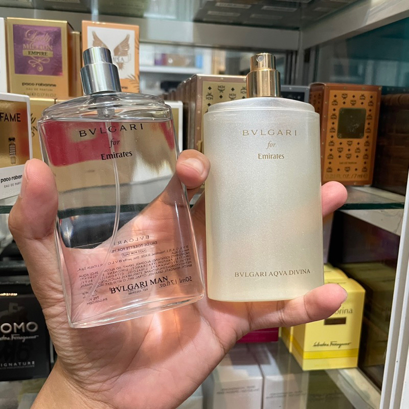 fullsize Nước hoa BVLGARI for Emirates ( BVLGARI MAN/AQVA DIVINA BVLGARI FOR WOMEN ) 50ml chính hãng