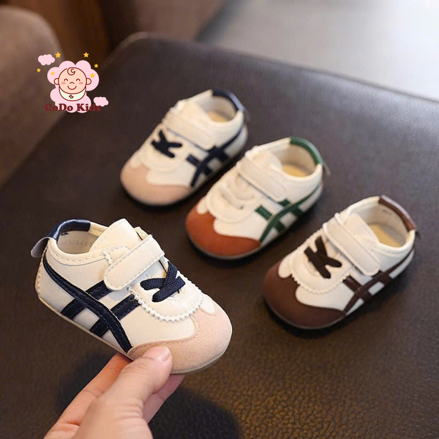 Giày Cho Bé Trai Bé Gái Sơ Sinh Kiểu Dáng Thể Thao Hàn Quốc Đế Mềm Chống Trượt Cho Bé 0-18 Tháng
