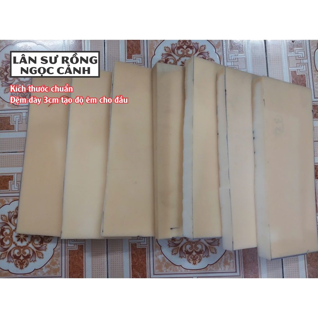 Đệm mút lân sư rồng phụ kiện lân sư rồng (Tặng kèm 1 cây keo nến)