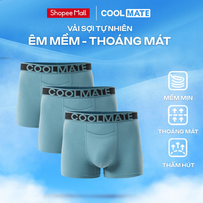 [OUTLET - KHÔNG ĐỔI TRẢ]Combo 3 Quần Lót Trunks khe moi Lenzing Modal vải êm mềm mịn Coolmate