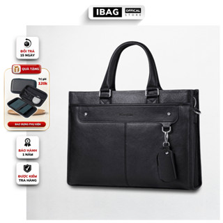 Cặp da công sở chính hãng William PoLo chất liệu da bò cao cấp cặp văn phòng đựng laptop 14 inh chống thấm nước- IBAG