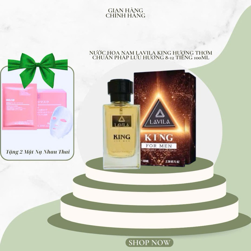 Nước Hoa Nam Lavila King Hương Thơm Chuẩn Pháp Lưu Hương 8-12 Tiếng 100ML
