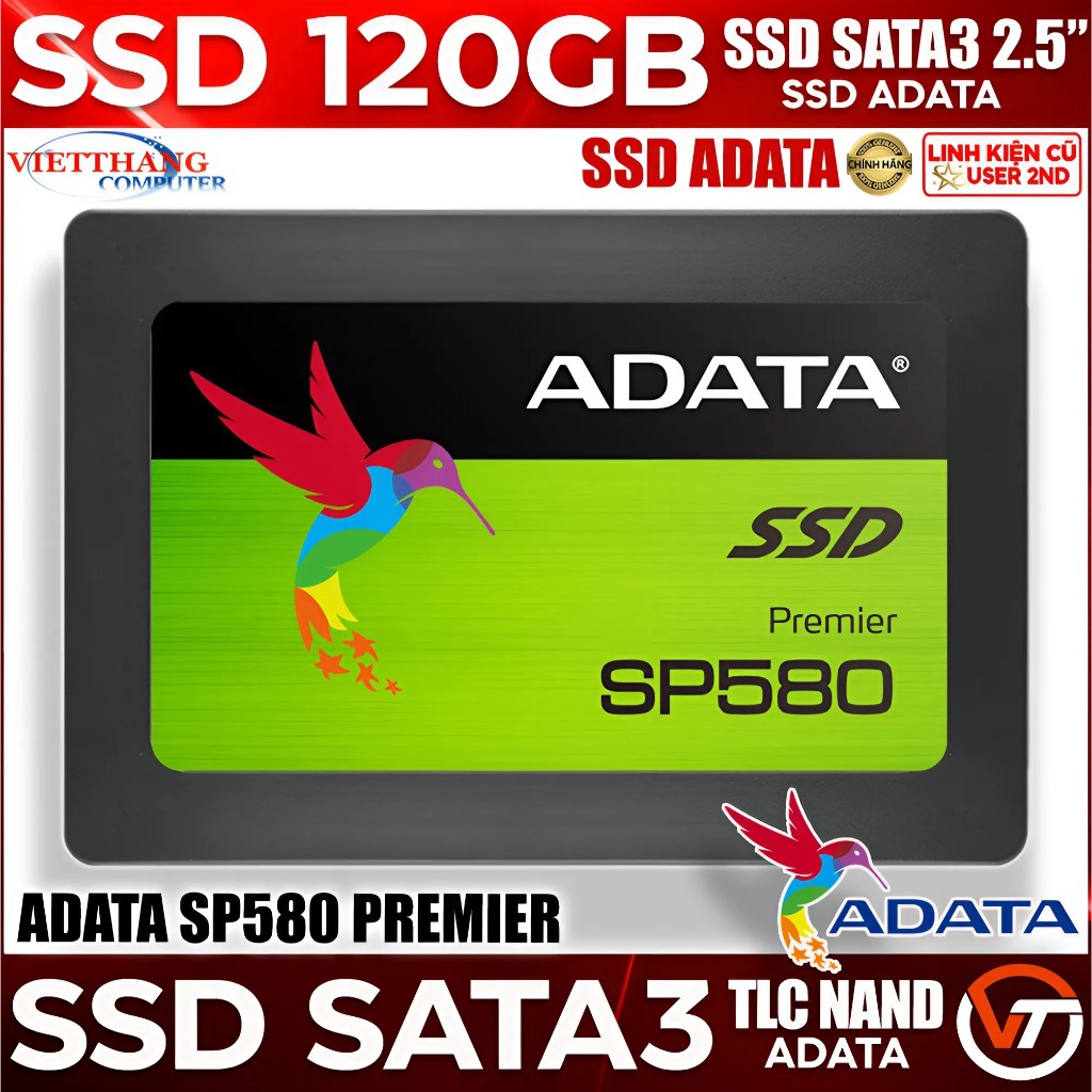 Ổ cứng SSD 120GB Adata Premier SP580 2.5-Inch SATA 3 SSD Cũ đã qua sử dụng ( Cũ - 2nd )