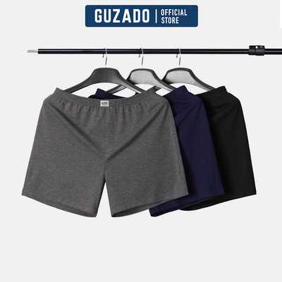 Quần Đùi Nam Mặc Nhà GUZADO, Chất Thun Cotton Co Giãn 4 Chiều, Kháng Khuẩn, Mát Mẻ, Thoải Mái GDN01