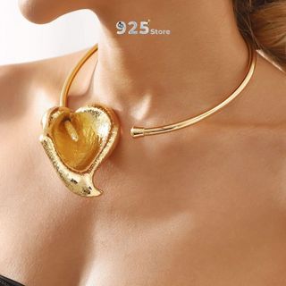 Vòng Cổ Kim Loại Hoa Môn Phong Cách Âu Mỹ VCKL01