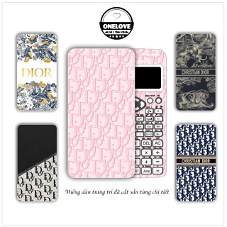 Miếng dán cho máy tính Casio fx 570 , fx 580 , fx 880 ,...in hình Di-or đã cắt sẵn từng chi tiết in hình theo yc