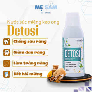 Nước Súc Miệng Detosi Diệt Khuẩn Loại Bỏ Mảng Bám Trắng Răng Giữ Hơi Thở Thơm Mát Chai 250ml