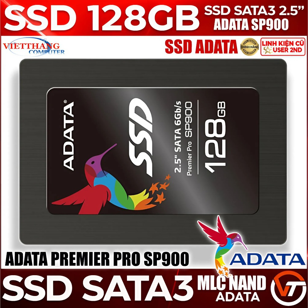 Ổ cứng SSD Adata Premier Pro SP900 128GB SATA3 Nand MLC cực bền SSD Cũ đã qua sử dụng  ( Cũ - 2nd )