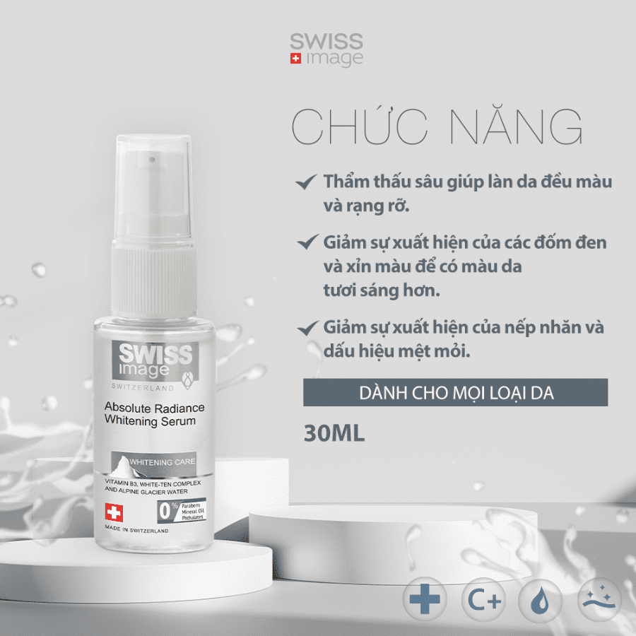 Serum Swiss Image Dưỡng Sáng Da, Giảm Xỉn Màu 30ml Absolute Radiance Whitening Serum | BigBuy360 - bigbuy360.vn