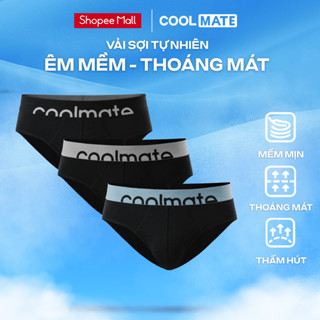   SALE TẾT Combo 3 quần lót brief tam giác Lenzing Modal cạp logo hút ẩm co giãn tốt Coolmate 