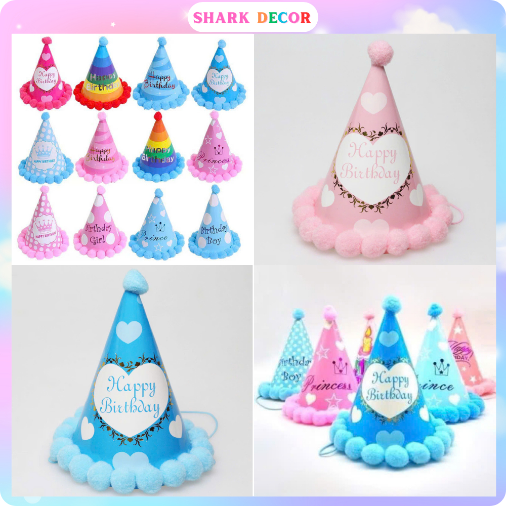 Mũ sinh nhật , mũ chủ tiệc sinh nhật Shark Decor