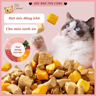  Hạt mix cao cấp cho mèo trộn thịt bò gà tôm cá lòng đỏ trứng rau củ quả - Thức ăn hạt cho mèo kén ăn 