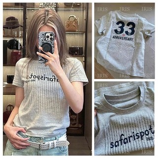  Áo thun croptop nữ cổ tròn tay ngắn,Áo phông baby tee form fit kẻ sọc Safarispots 33 chất bozip co giãn 4 chiều cá tính 