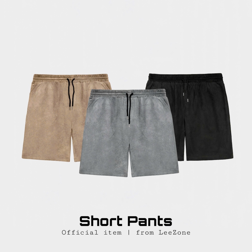Quần Short Da Lộn LeeZone co giãn nhẹ không nhăn thoáng mát 3 màu