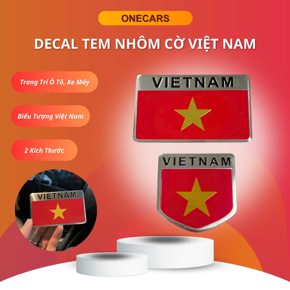 Tem nhôm cờ Việt Nam