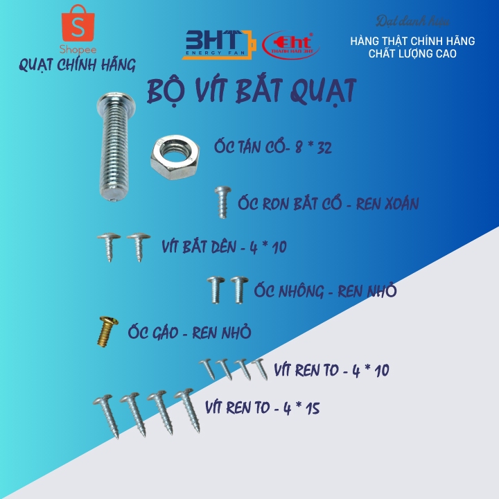 BỘ VÍT BẮT QUẠT ĐỨNG - QUẠT TREO