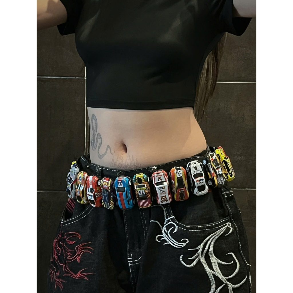 Thắt lưng đua xe đồ chơi, thắt lưng dopamine, Đai ô tô dài 106cm - nịt y2k đồ chơi xe phong cách punk cá tính - HOT 2025