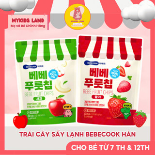 [DATE T3.2026] Snack Trái Cây Sấy Lạnh Ăn Dặm BEBECOOK 12g 100% Trái Cây Hàn Quốc, Vị Táo & Dâu, Dành Cho Bé Từ 7 Tháng