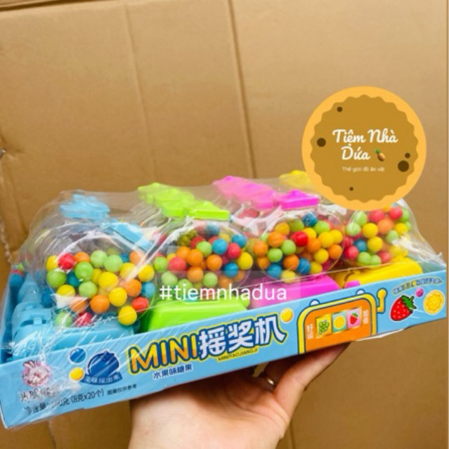 Sỉ Khay 20c máy bắn kẹo hàng 5k mix nhiều vị trái cây, đồ chơi kèm kẹo siêu hot cho bé