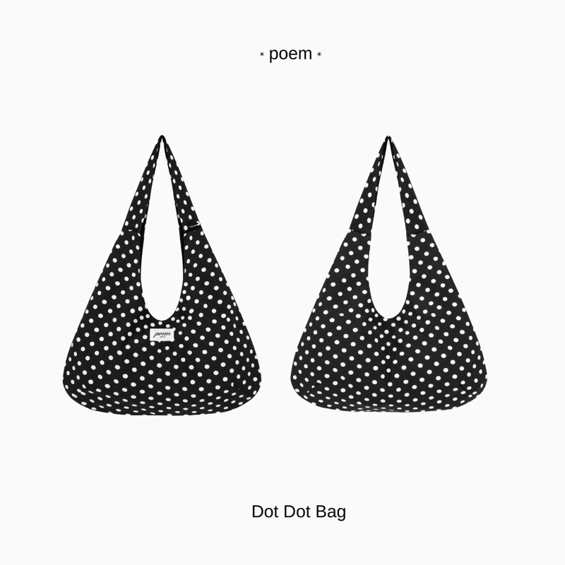  TÚI TOTE CHẤM BI MÀU ĐEN - DOT DOT TOTE BAG BLACK 