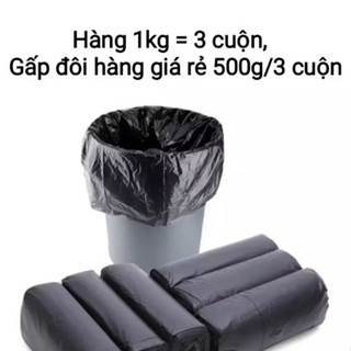 (1 KG = 3 cuộn lớn) Túi nilong đựng rác (bao rác) sinh học tự phân hủy bảo vệ môi trường không quai, dẻo dai, không mùi