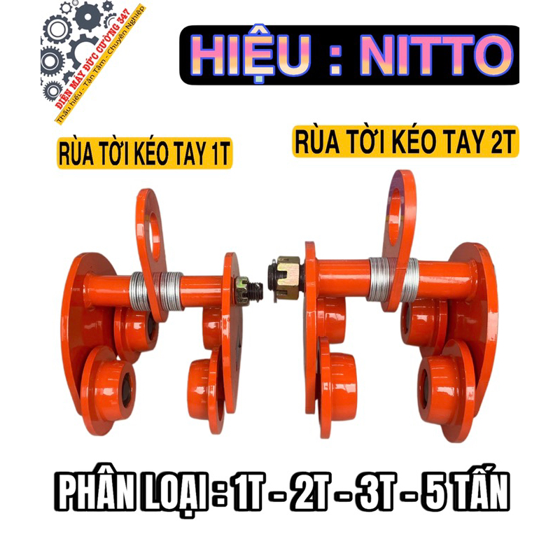 Rùa treo pa lăng, con chạy trơn treo pa lăng 1000/2000/3000/5000kg